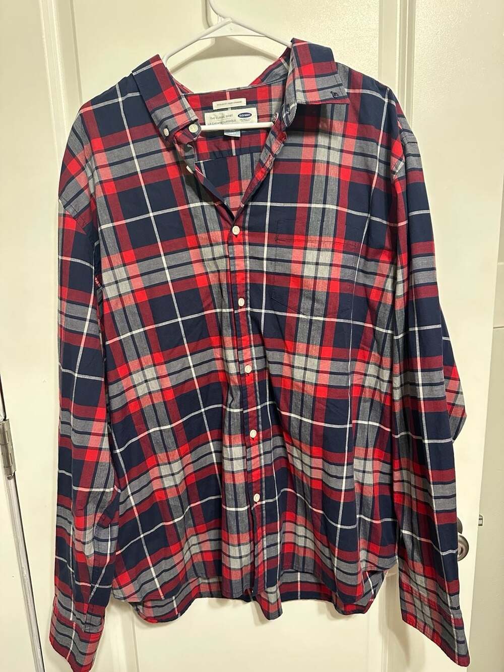 Old Navy The Classic Shirt‎ Regular Fit Plaid Button Down XXL